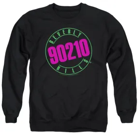 90210 Neon Mens Crewneck Sweatshirt Black