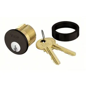 Accentra (Yale) 2153-6-GA-118-BSP-KD Mortise Cylinder, Keyed Different, Black Suede Powder Coat