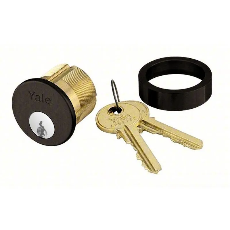 Accentra (Yale) 2153-6-GA-118-BSP-KD Mortise Cylinder, Keyed Different, Black Suede Powder Coat