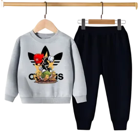 ADIDAS PRINTED SWEATSHIRT SET