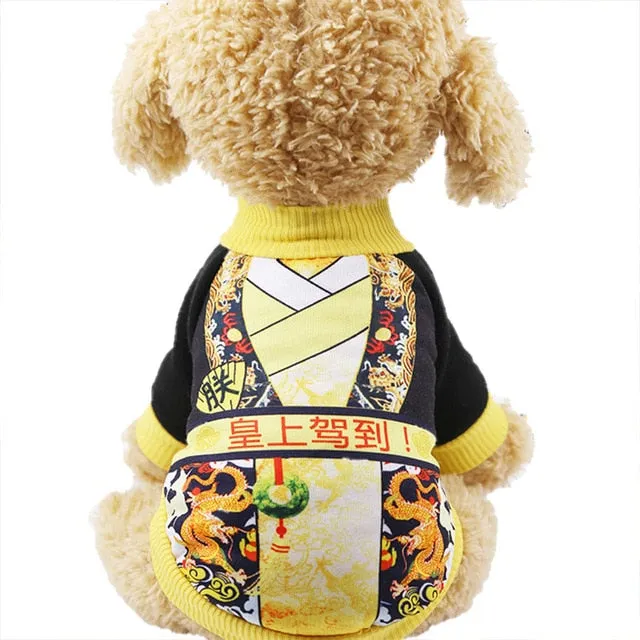 Adorable Emperor Dog Coat Soft Winter Puppy Sweatshirt