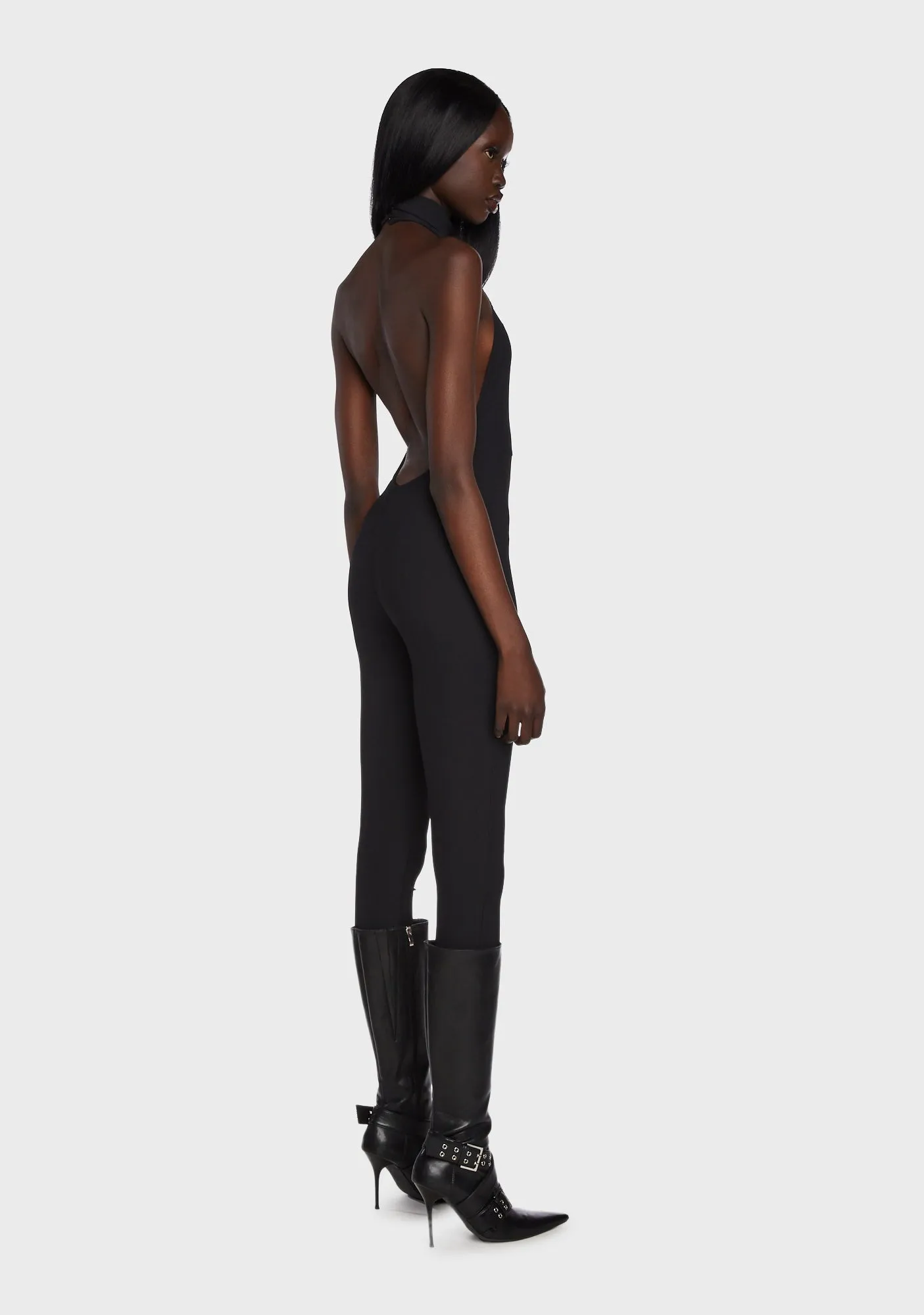 Aero Ribbed Open Back Jumpsuit