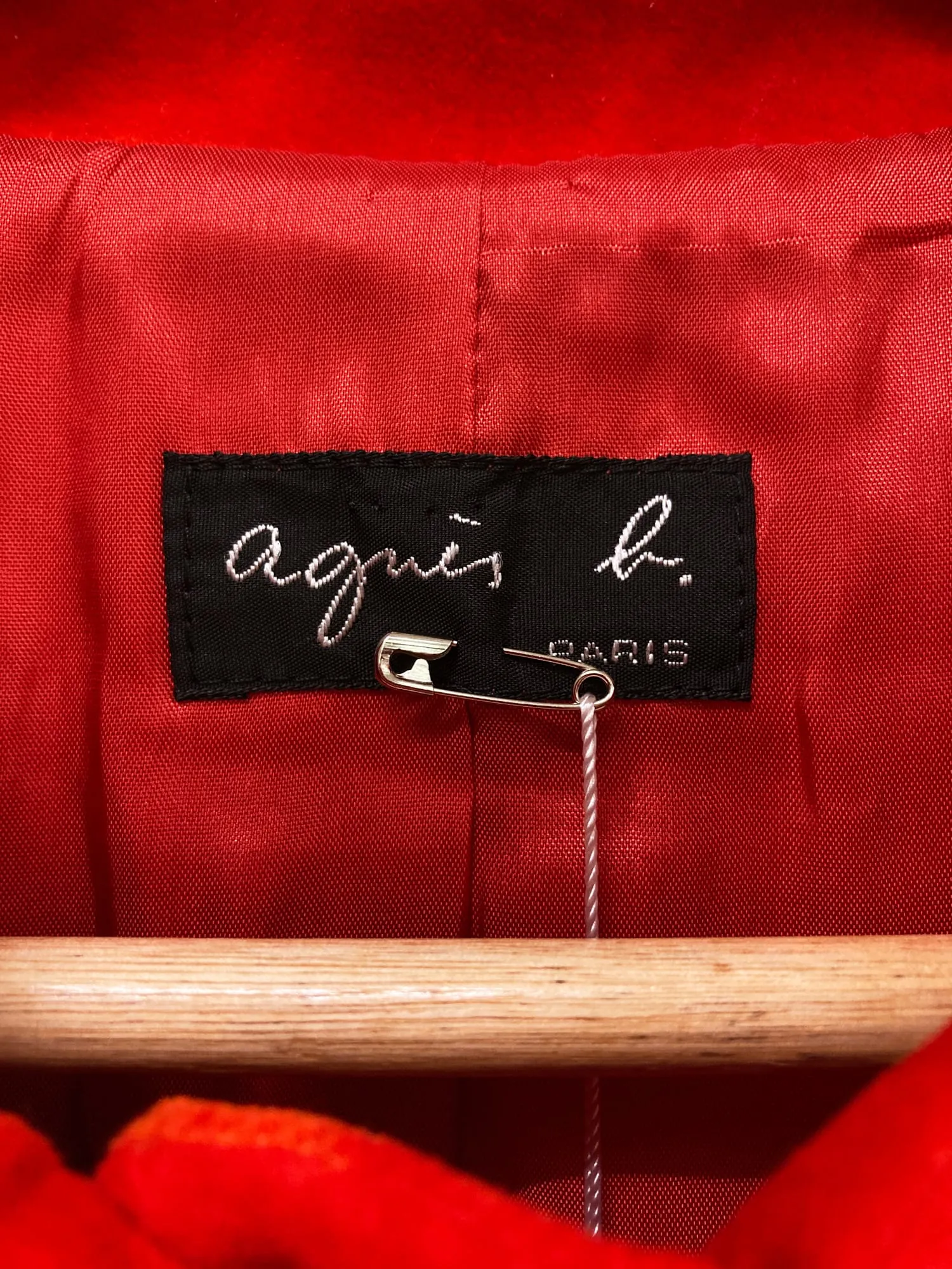 Agnes B 1990s red and orange velvet coat - size 38