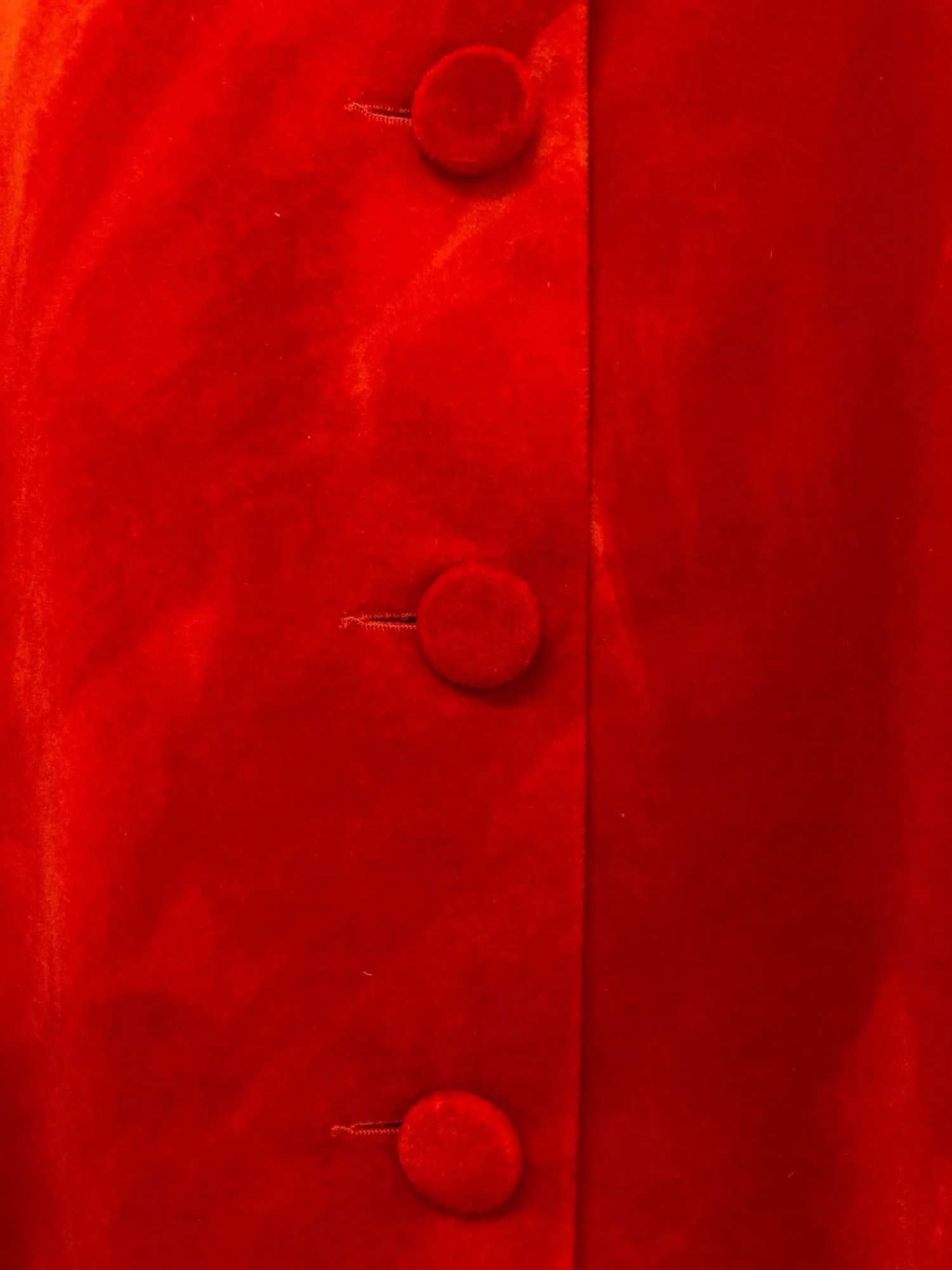 Agnes B 1990s red and orange velvet coat - size 38