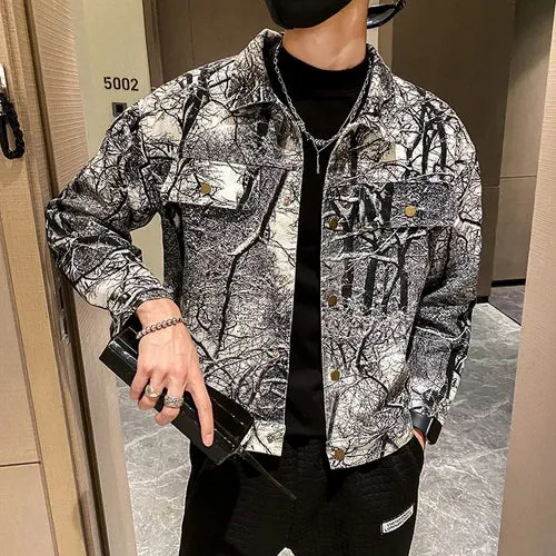 Aidase Autumn Denim Jacket Men Casua Social Streetwear Outwear Fashion Loose Streetwear Social Windbreaker Coat Men Clothing