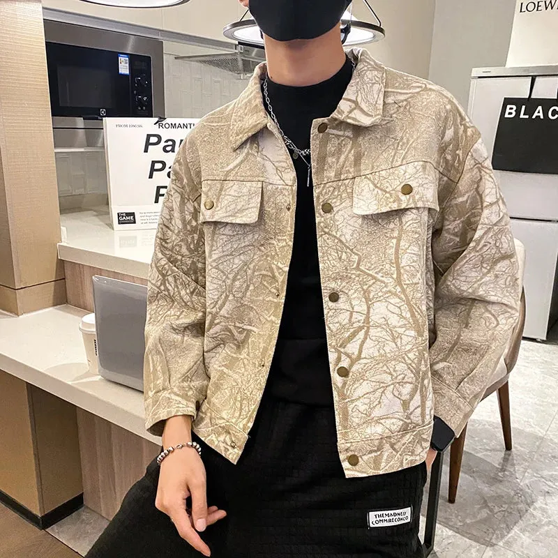 Aidase Autumn Denim Jacket Men Casua Social Streetwear Outwear Fashion Loose Streetwear Social Windbreaker Coat Men Clothing