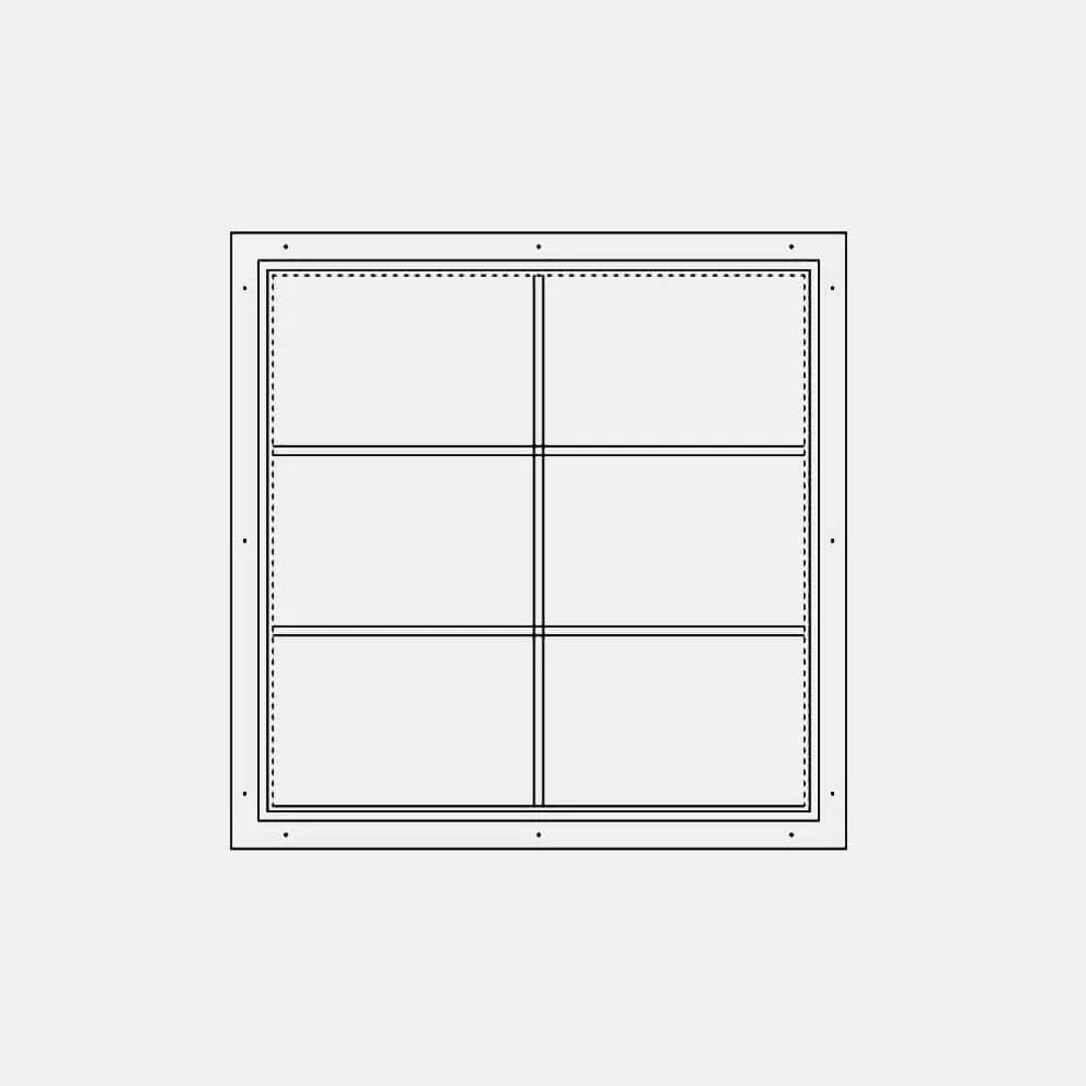 Air Window 1V 2H - Fixed Square | Standard Sizes