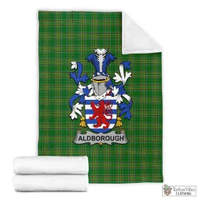 Aldborough Irish Clan Tartan Blanket with Coat of Arms