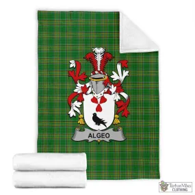 Algeo Irish Clan Tartan Blanket with Coat of Arms