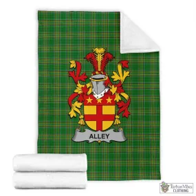 Alley Irish Clan Tartan Blanket with Coat of Arms