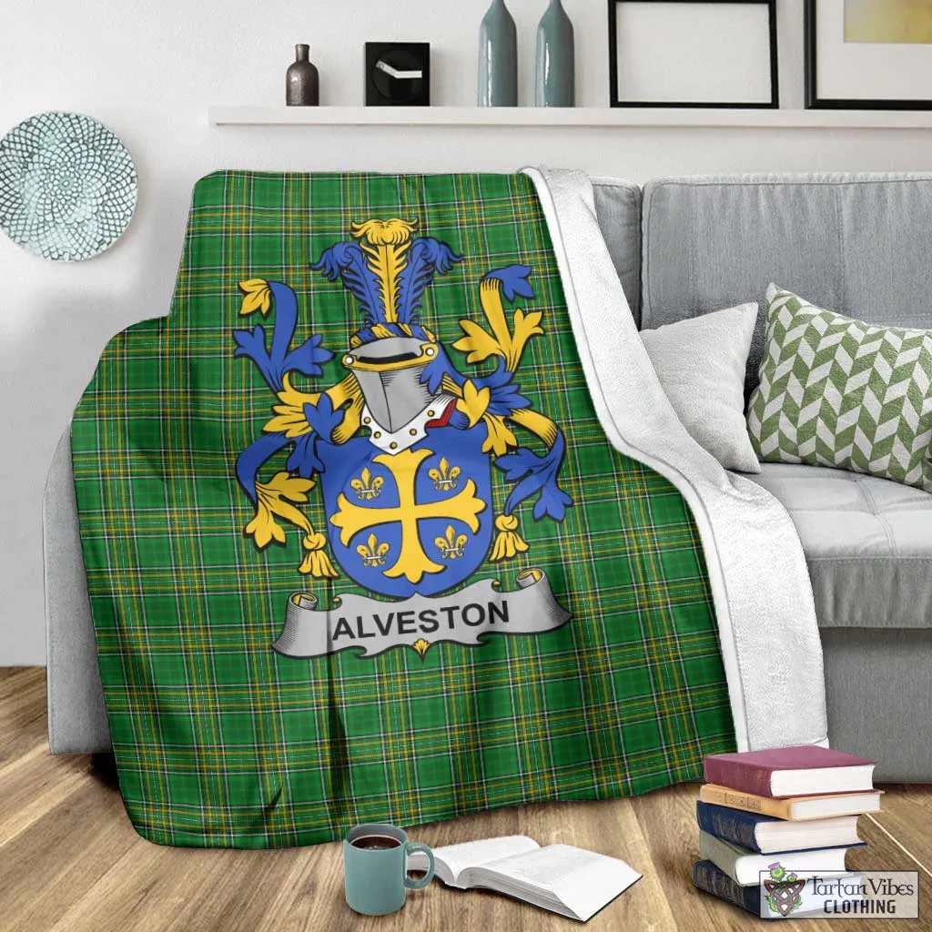 Alveston Irish Clan Tartan Blanket with Coat of Arms