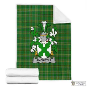 Ancketill Irish Clan Tartan Blanket with Coat of Arms