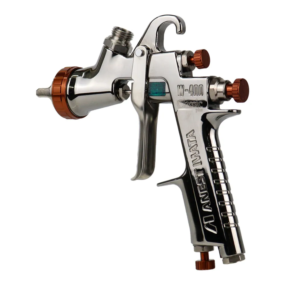 ANEST IWATA W400 Bell Aria 1.3mm Gravity Spray Gun With 600ml Pot BA2 Cap