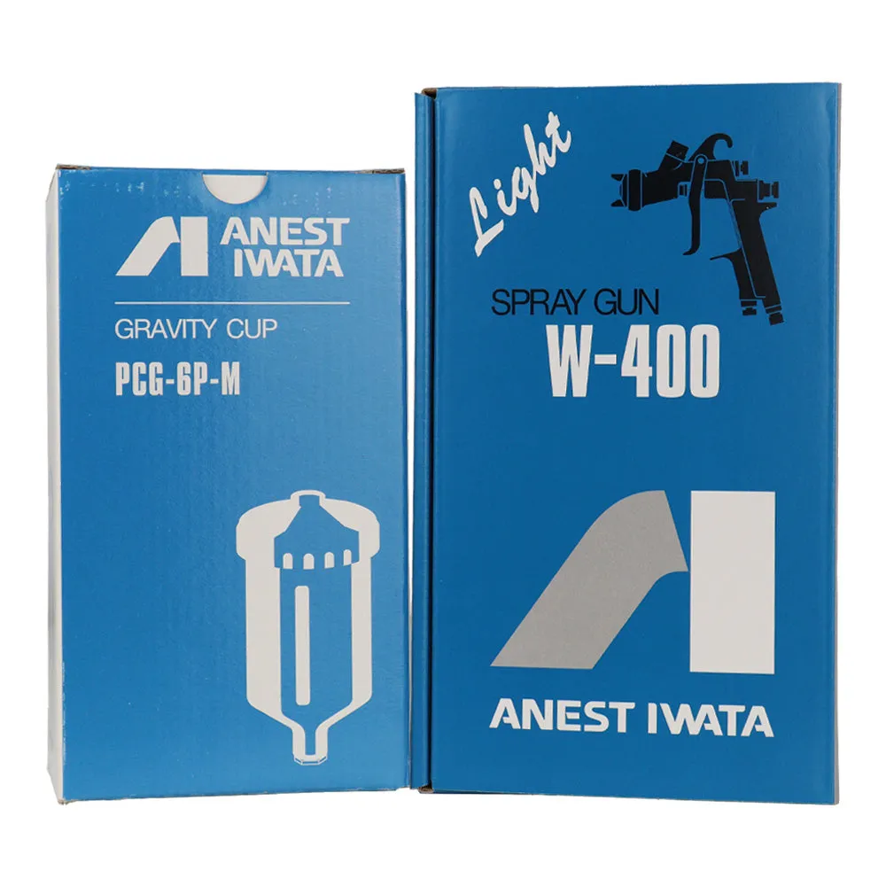 ANEST IWATA W400 Bell Aria 1.3mm Gravity Spray Gun With 600ml Pot BA2 Cap