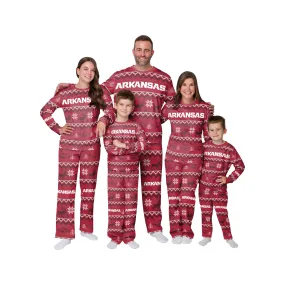 Arkansas Razorbacks NCAA Ugly Pattern Family Holiday Pajamas