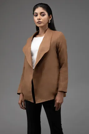 Asymmetric Suede Jacket