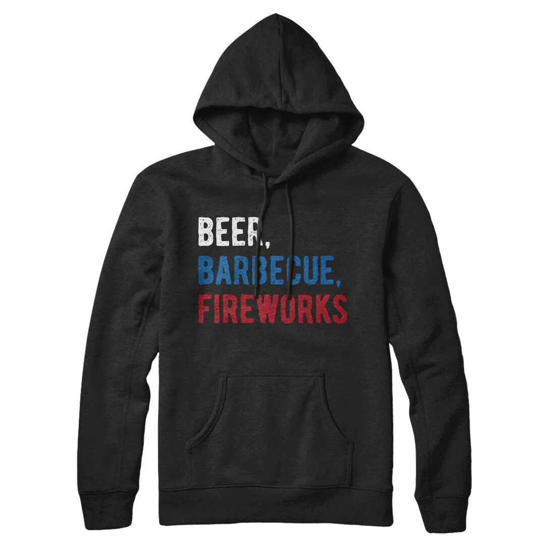 Beer, Barbecue, Fireworks Hoodie