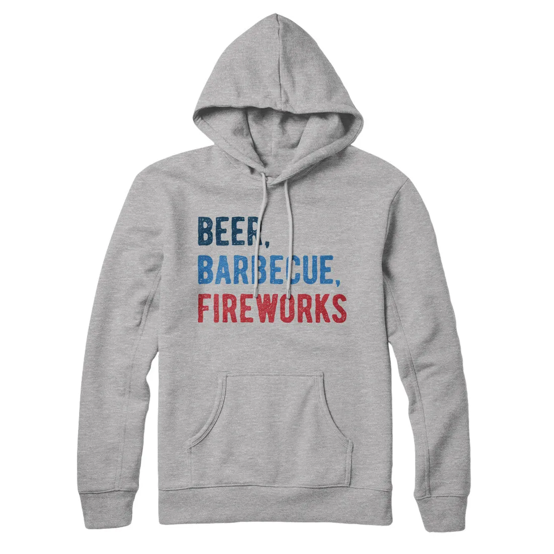 Beer, Barbecue, Fireworks Hoodie