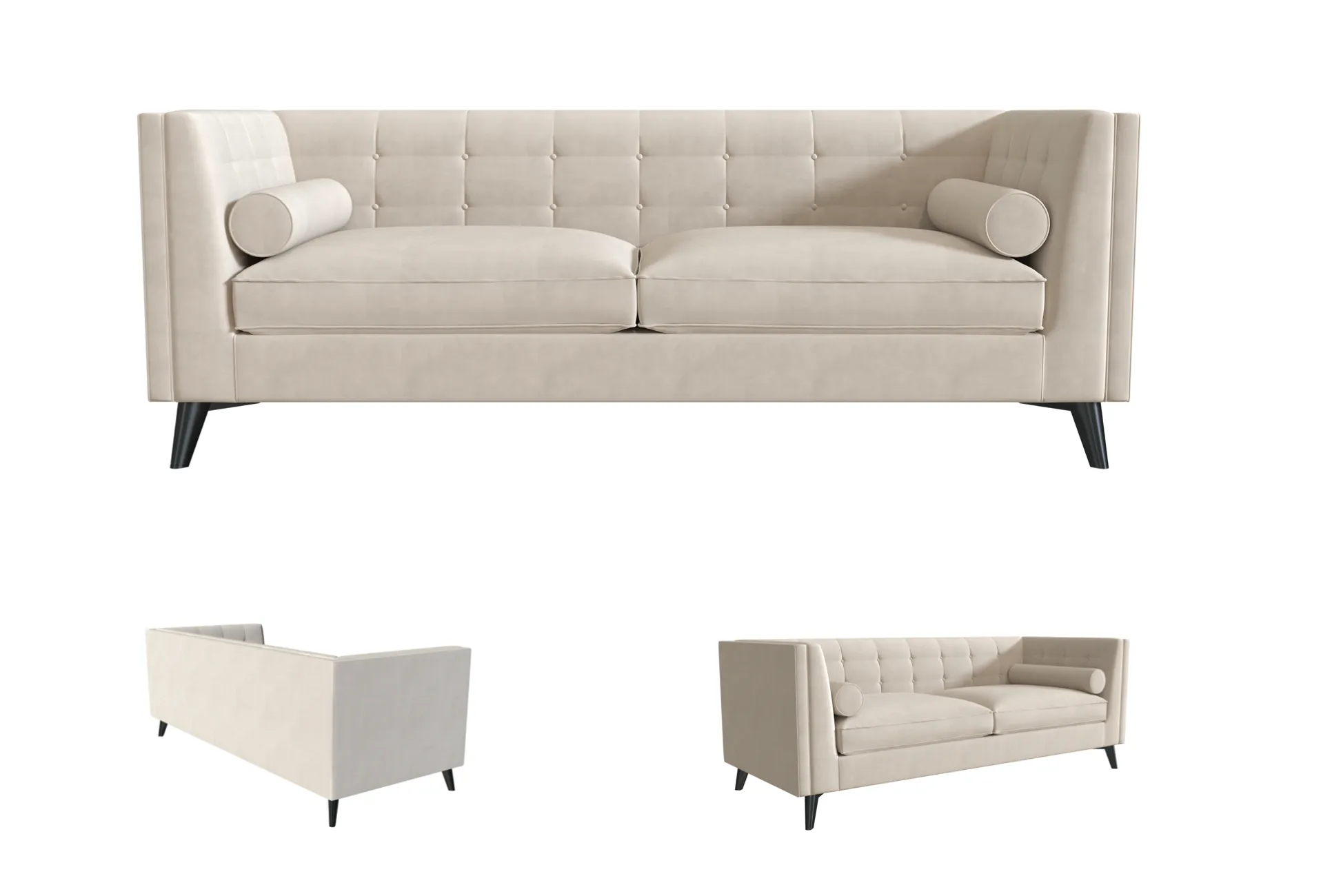 Bespoke Miami Velvet and Chrome Luxe Sofa Collection - All Options