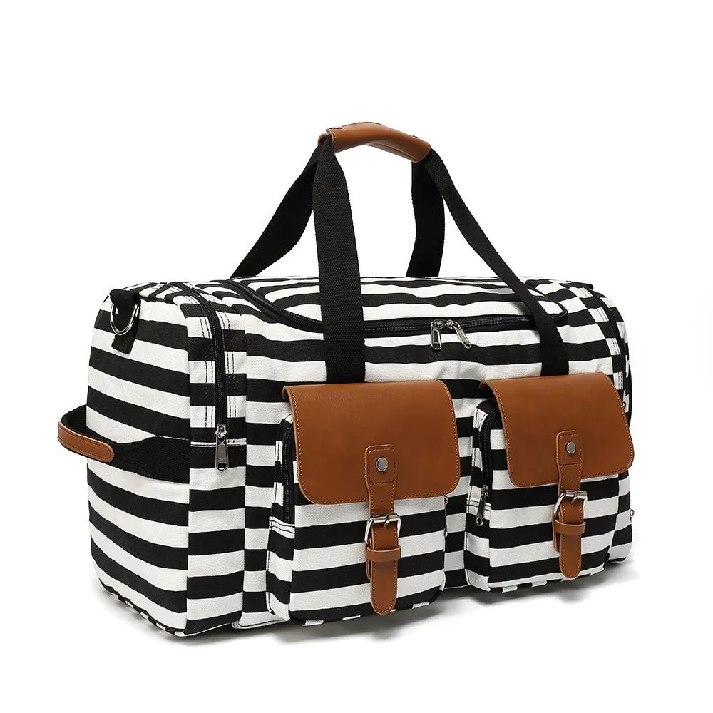 Black And White Duffle Large Tote Bags For Travel