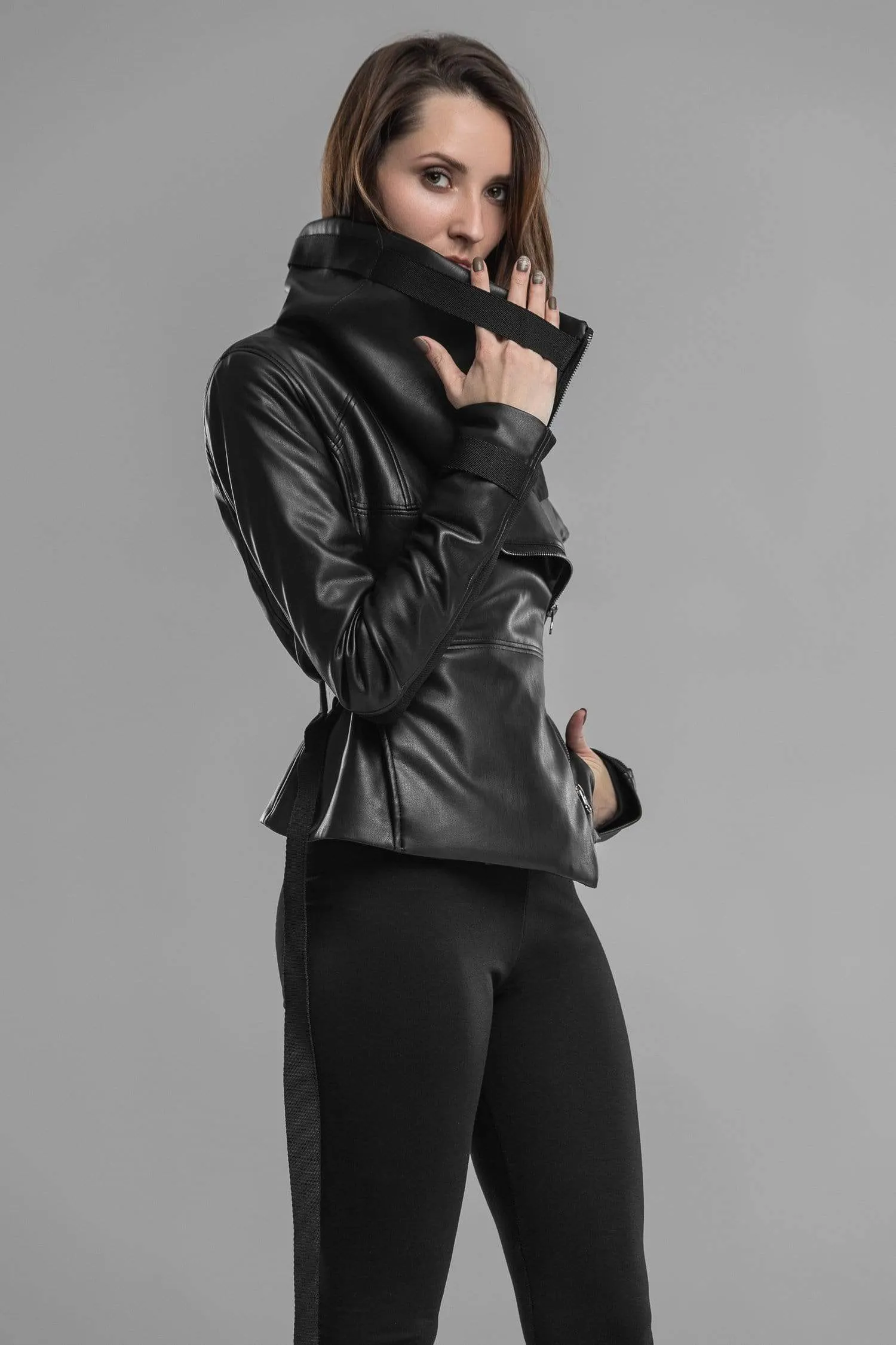 Black Faux Leather Jacket