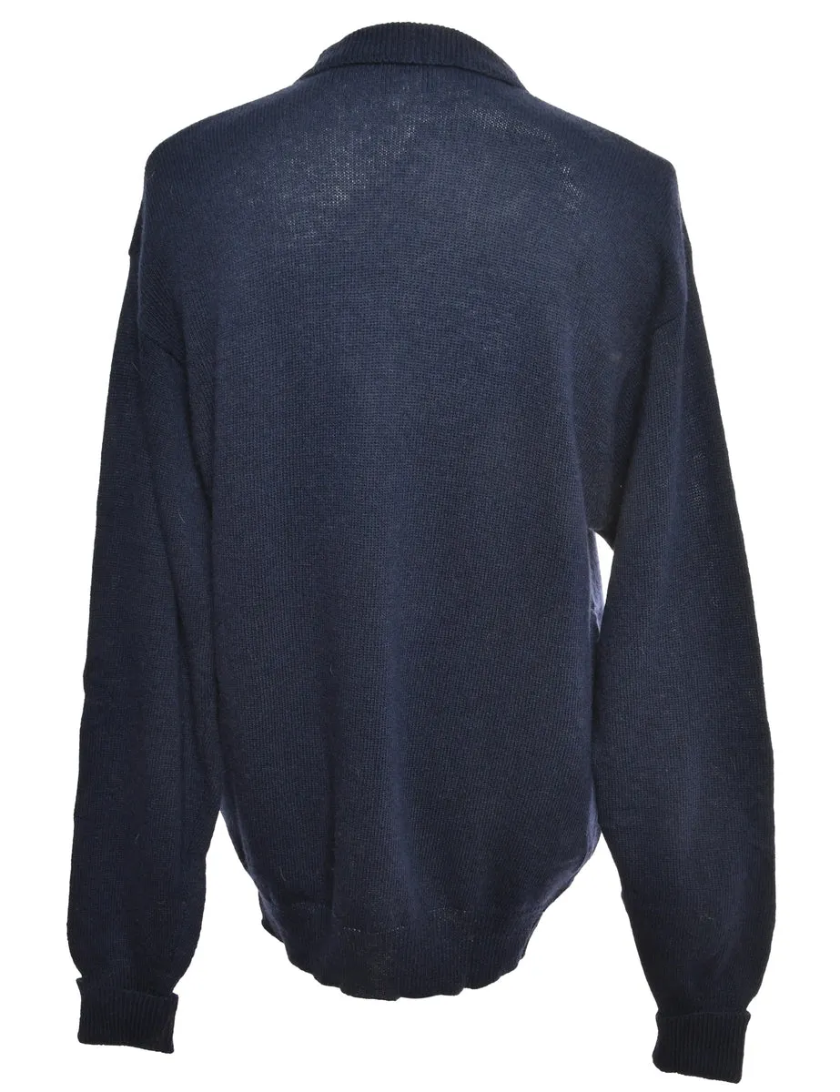 Blue Long Sleeved Jumper - L