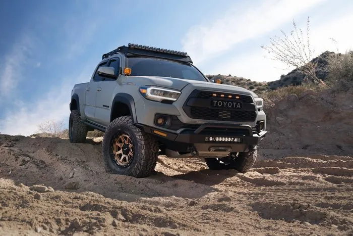 Body Armor 4x4 Hiline Front Bumper High Clearance Side Wings for 2016-2024 Toyota Tacoma