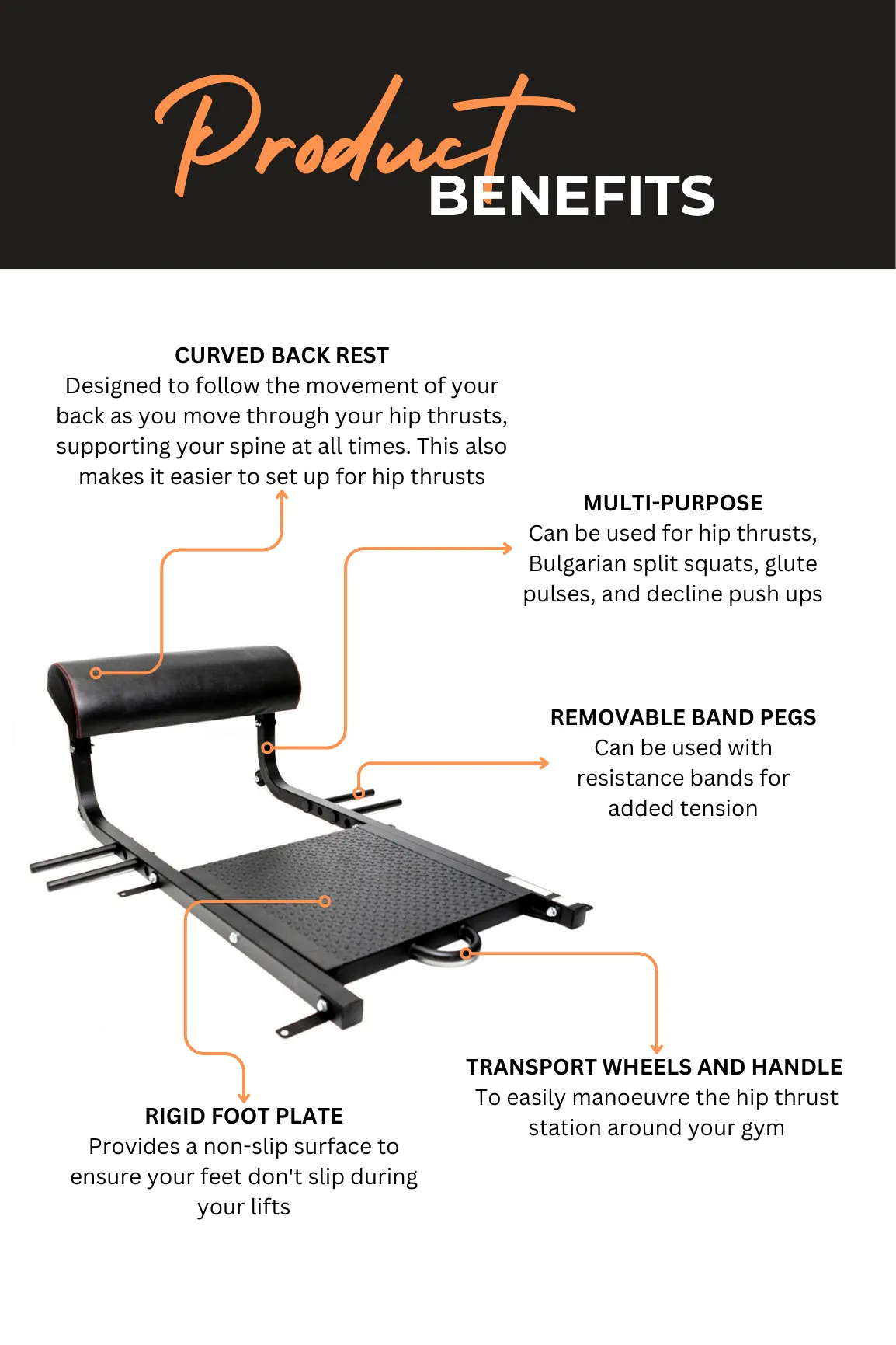 Body Iron Compact Hip Thrust Platform