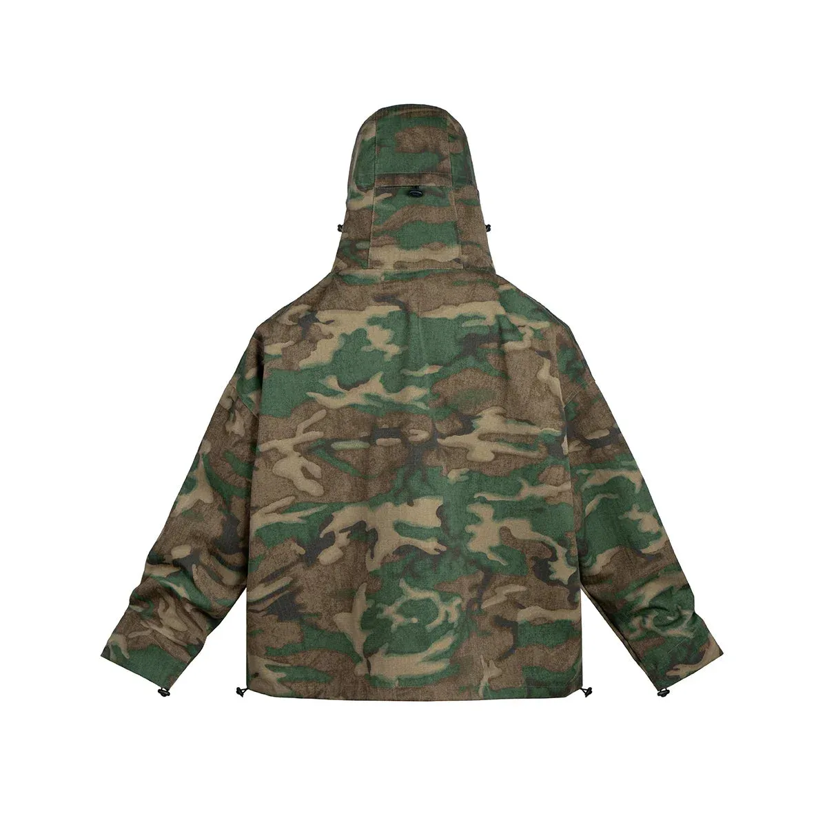 Bonsir Streetwear Color Match Camouflage Hooded Jacket for Men and Women Windbreaker Casual Loose Coat Outwear Baggy Patchwork Clothes