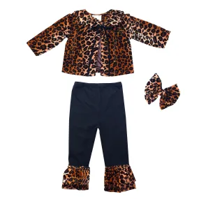 Born To Be Wild Baby Girl Infant Toddler Coat Pant Set