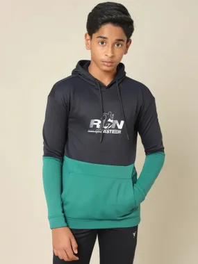 Boys Colorblock Slim Fit Hooded Sweatshirt with TECHNO WARM 