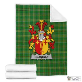 Branigan Irish Clan Tartan Blanket with Coat of Arms