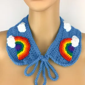 Bright Rainbow Cloud Collar (Dolphin Blue)