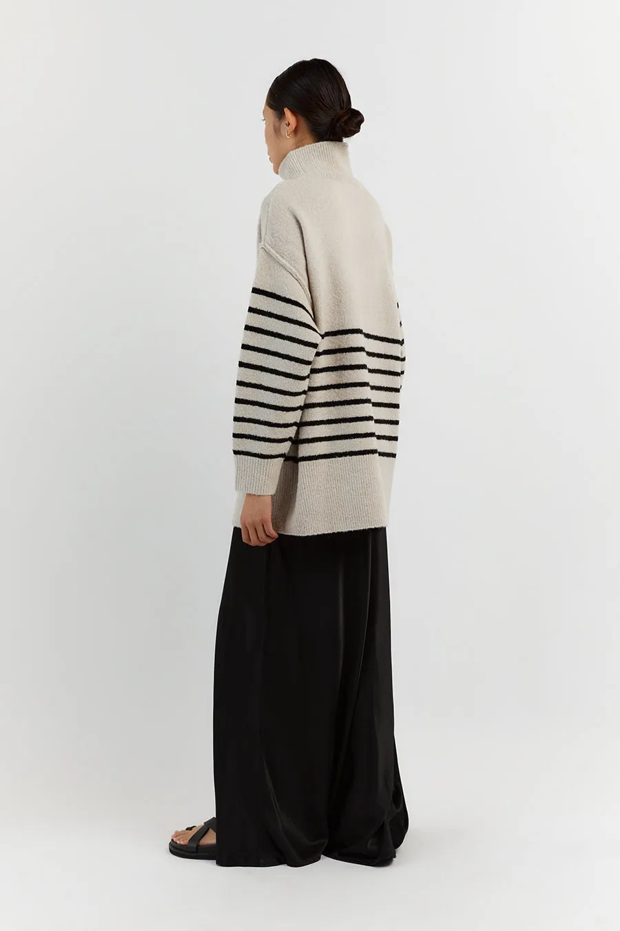 BROOKLYN STONE/BLACK STRIPE JUMPER