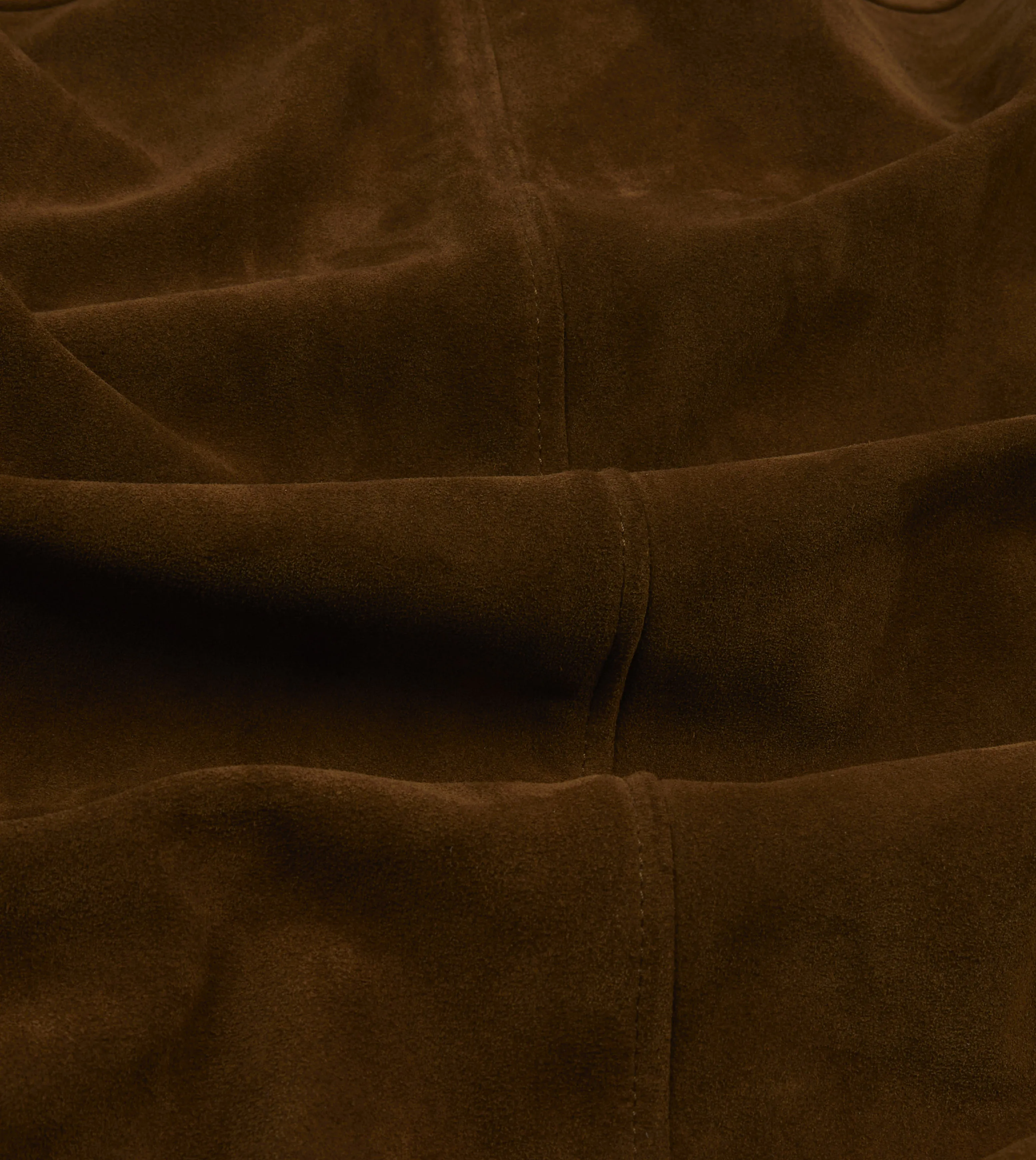 Brown Suede Car Coat with Blanket Lining