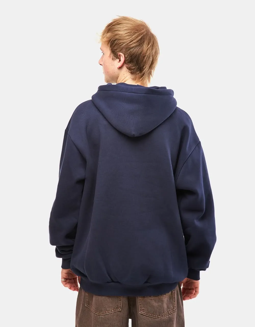 Butter Goods Scratch Applique Pullover Hoodie - Deep Navy