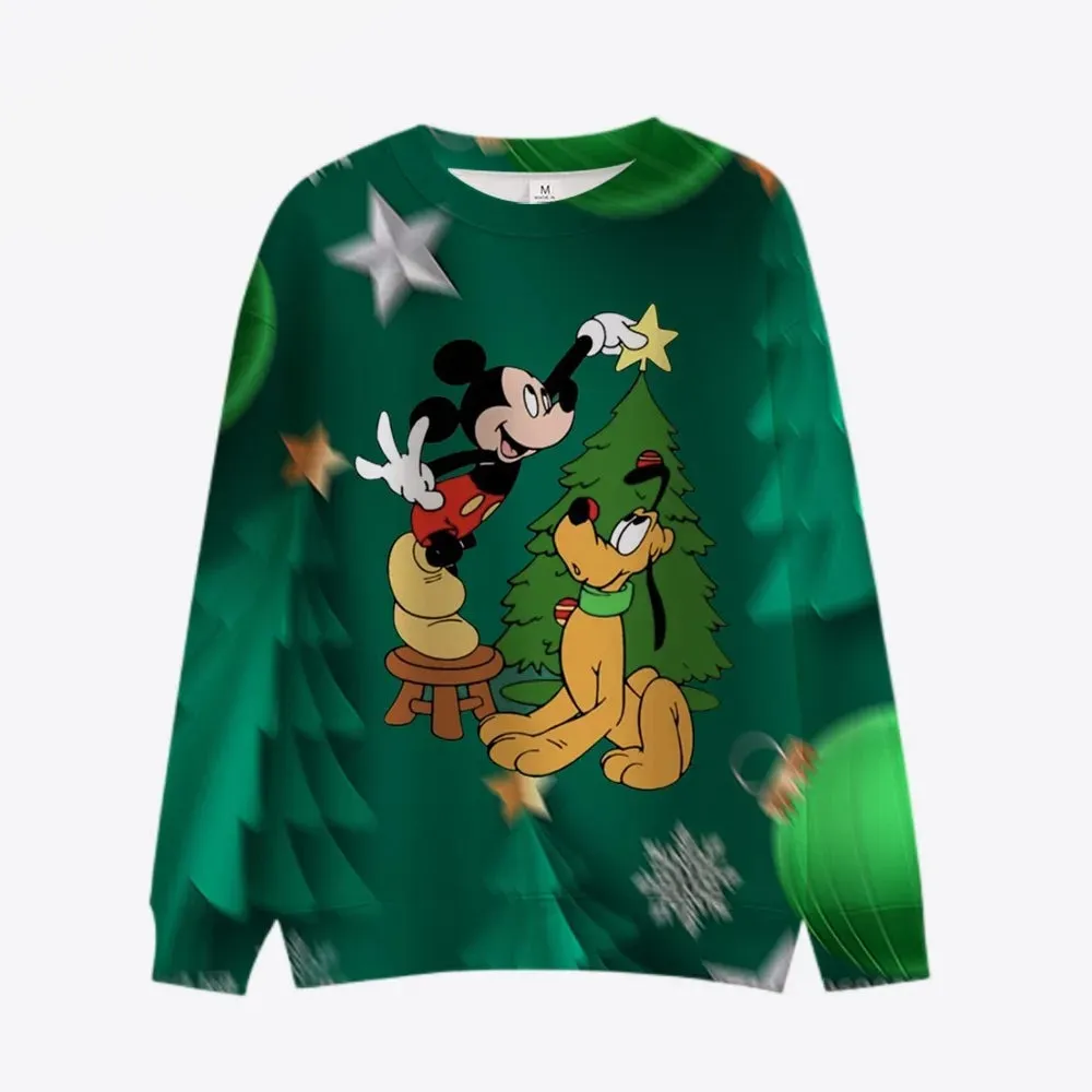 Casual Mickey Mouse Printed Pullover