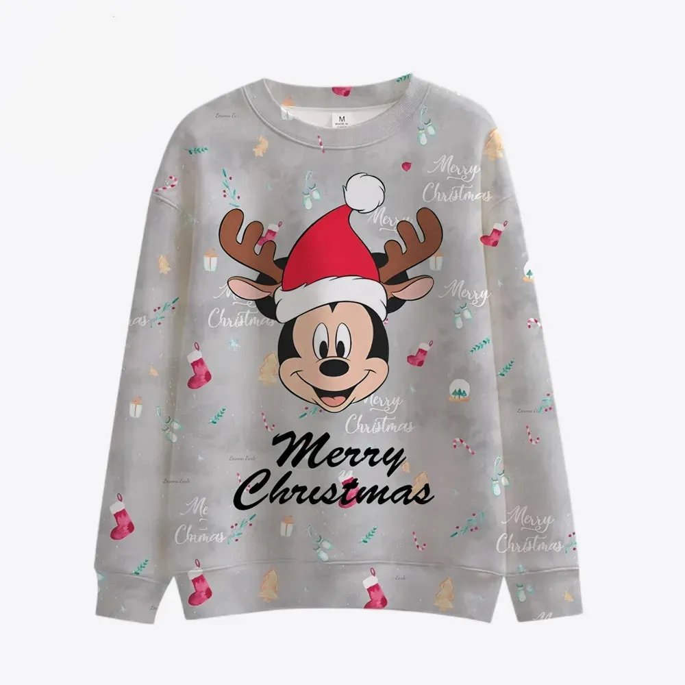 Casual Mickey Mouse Printed Pullover