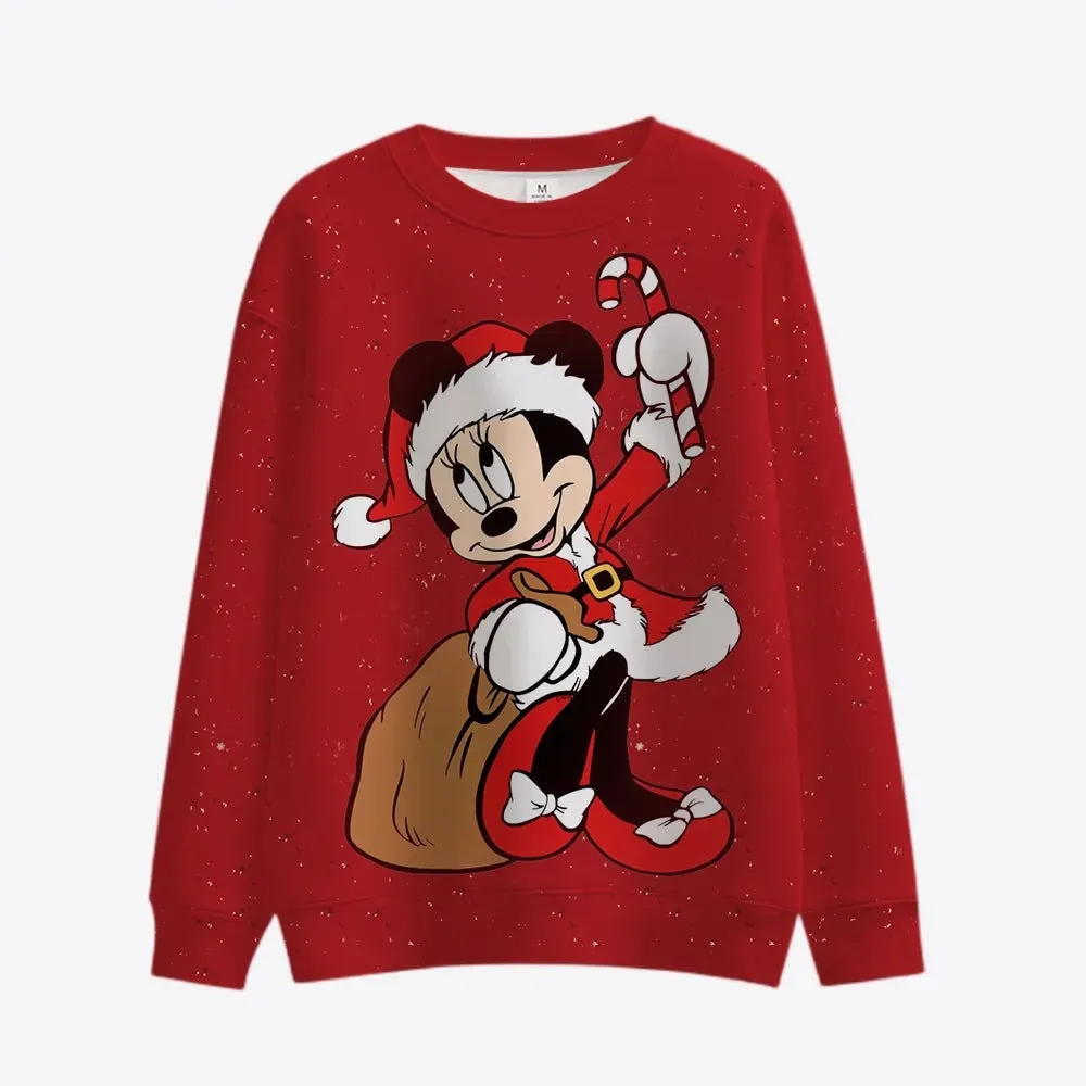 Casual Mickey Mouse Printed Pullover