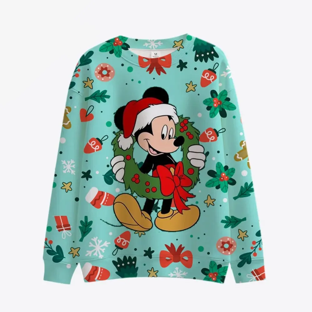 Casual Mickey Mouse Printed Pullover