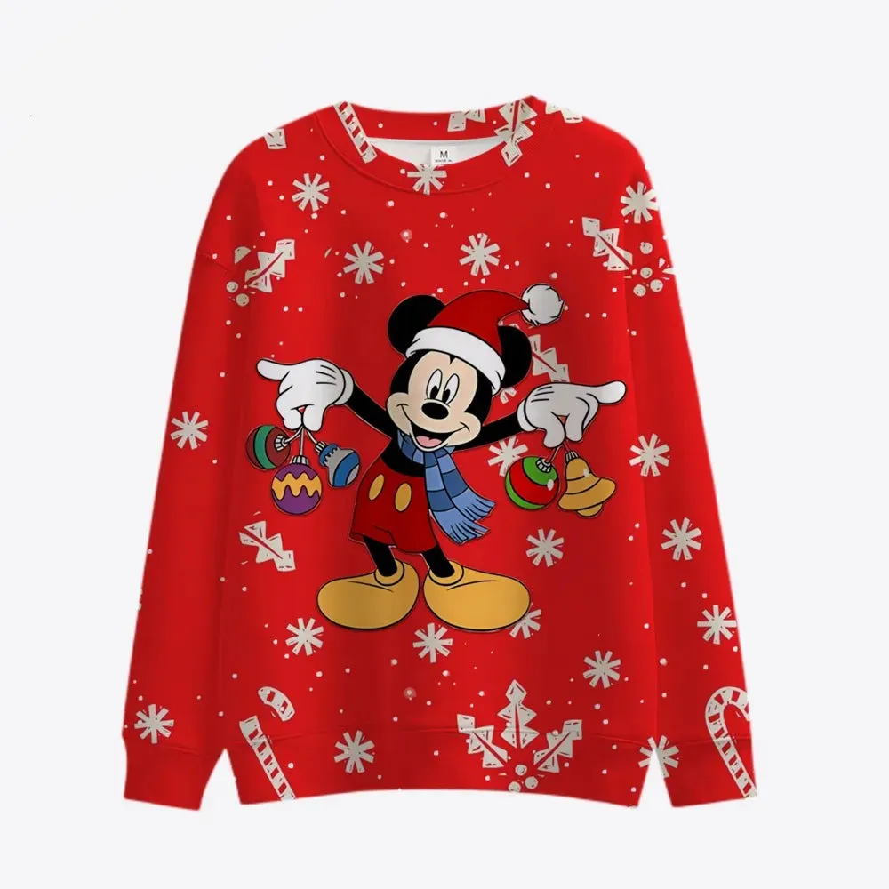 Casual Mickey Mouse Printed Pullover