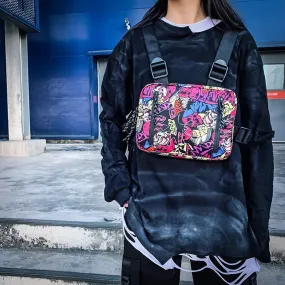 Chest Bag Fashion Double Rectangle Streetwear