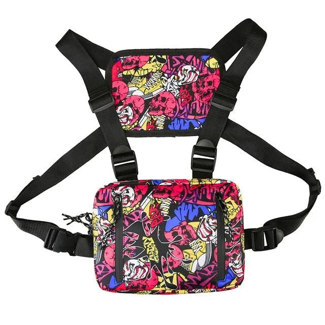 Chest Bag Fashion Double Rectangle Streetwear