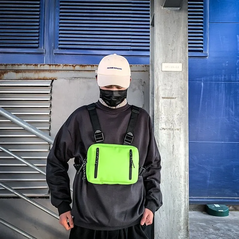 Chest Bag Fashion Double Rectangle Streetwear