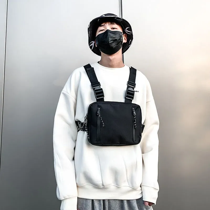 Chest Bag Fashion Double Rectangle Streetwear