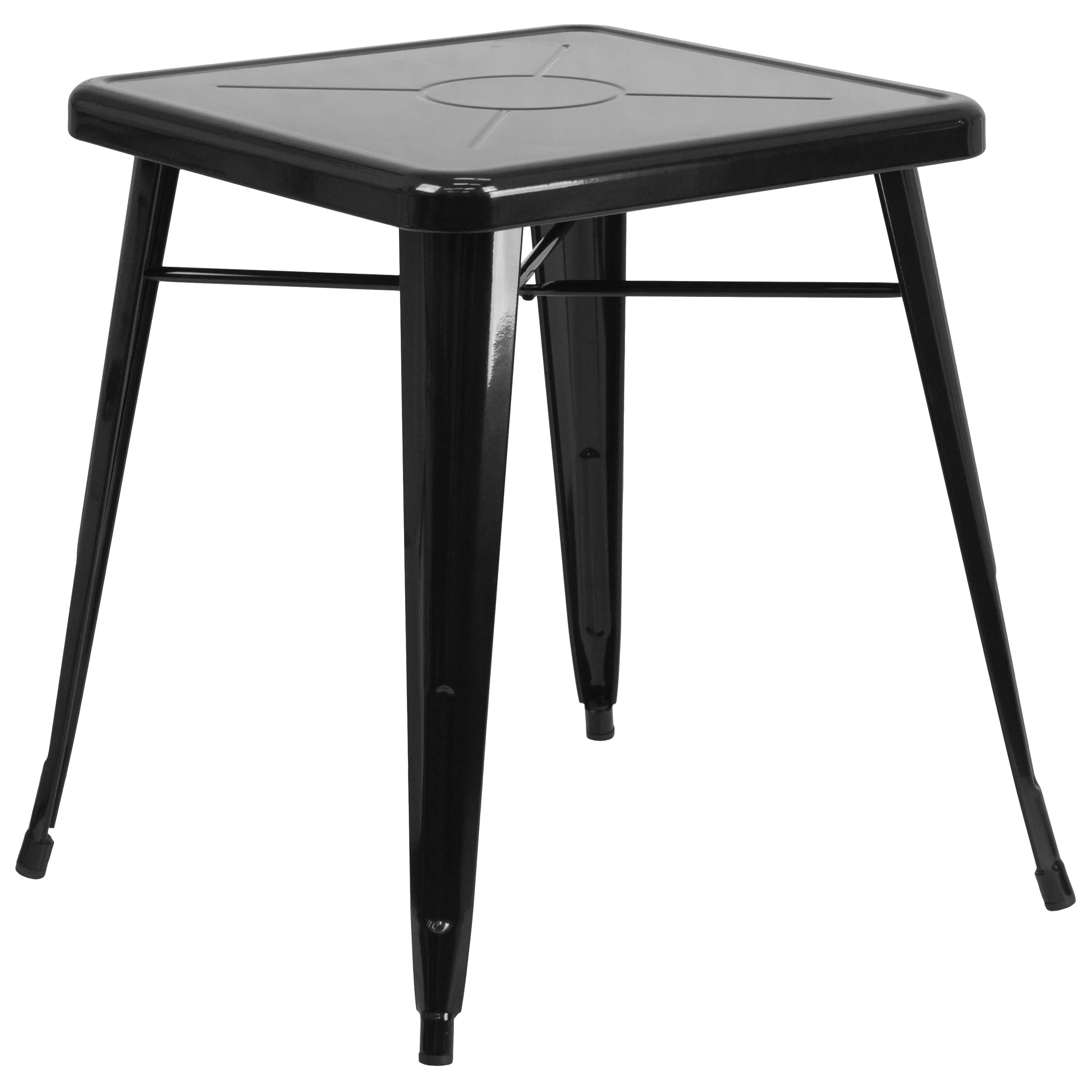 Commercial Grade 23.75" Square Metal Indoor-Outdoor Table