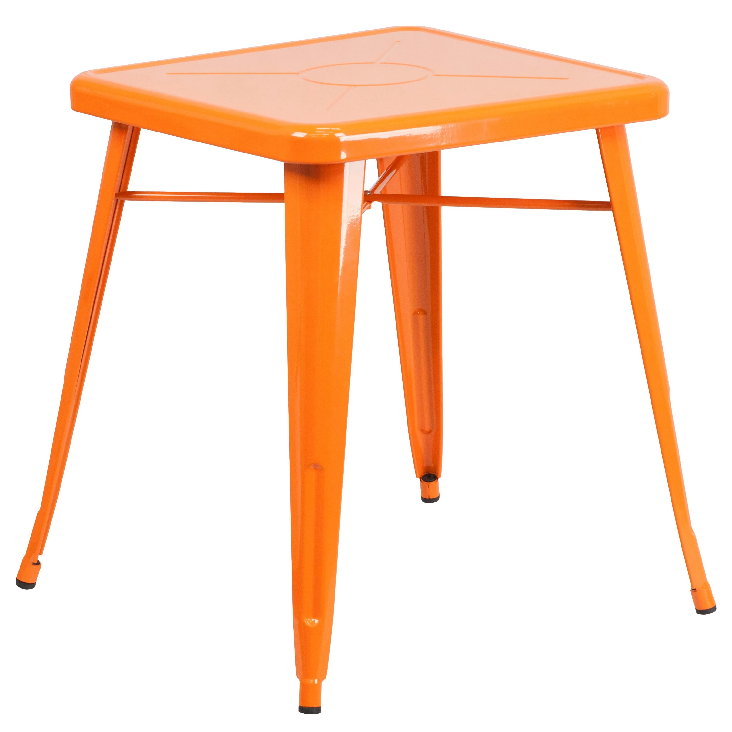 Commercial Grade 23.75" Square Metal Indoor-Outdoor Table