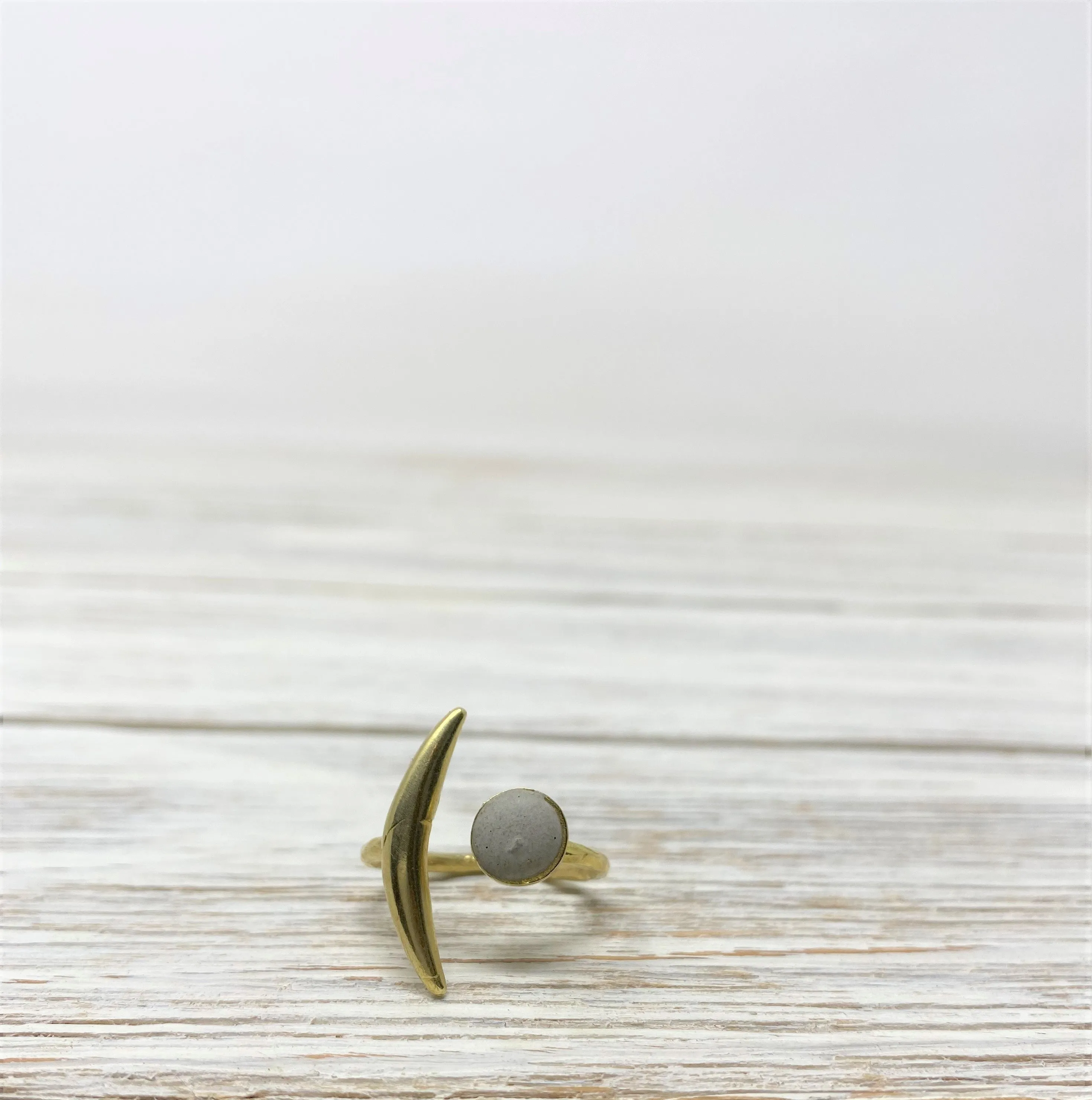 Concrete Moon Ring