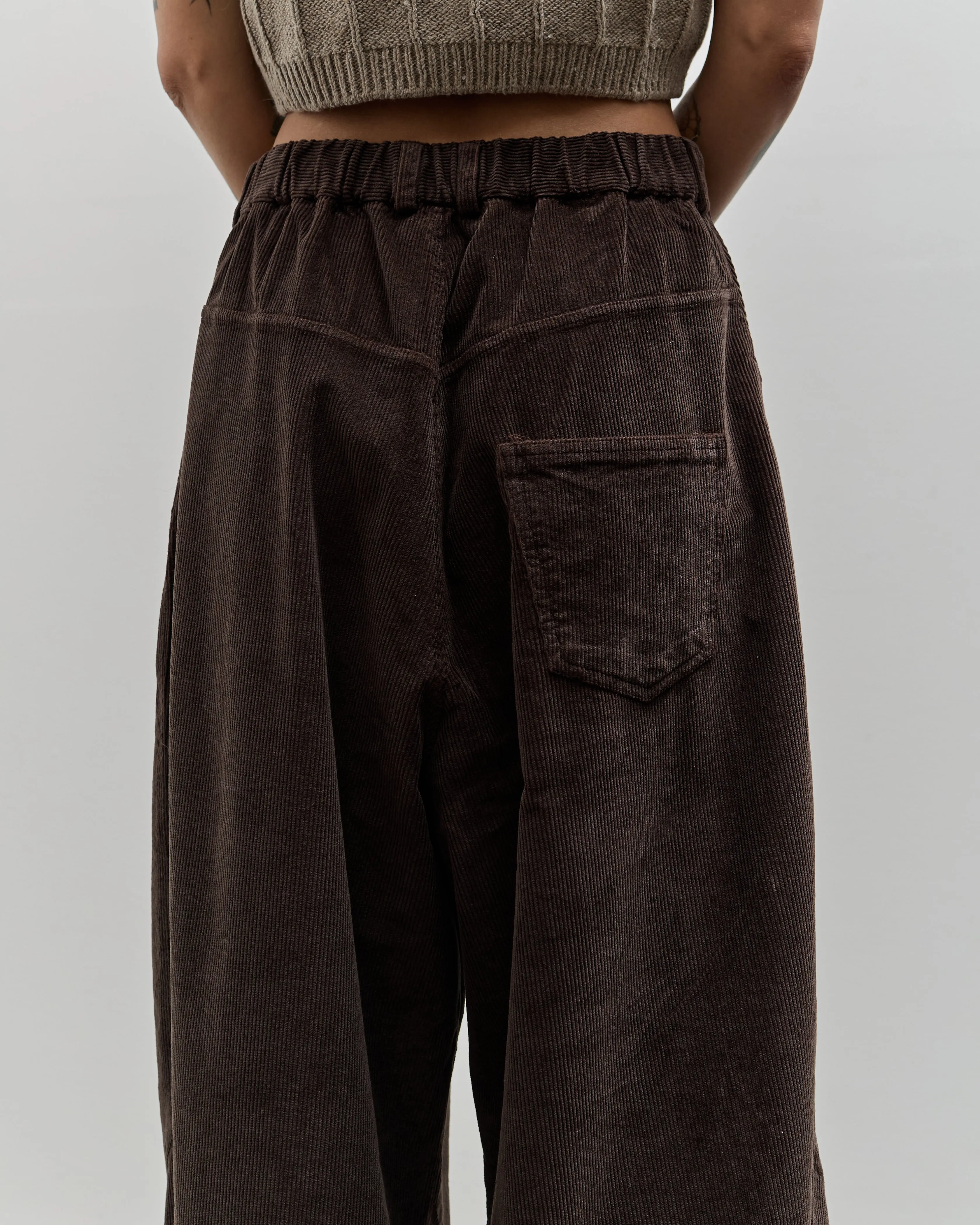 Cordera Corduroy Baggy Pants, Brown