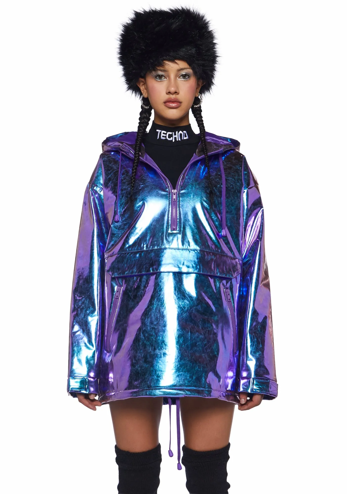 Cosmic Snowboarder Metallic Pullover